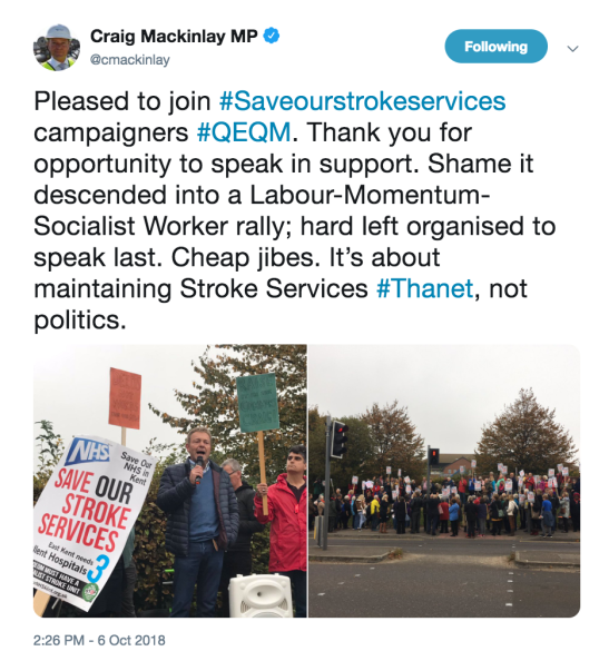 Craig Labour Momentum Socialt worker - attacking SONIK tweet