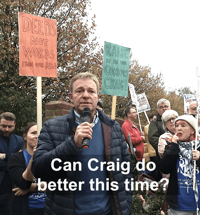 Can craig do better this time?_Craig_Mackinlay_MP_thanet_Tory_DEEDS not WORDS QEQM protest.png